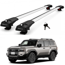2X Roof Bars for Toyota Land Cruiser J250 2024-2026 Lockable Roof Rack Grey
