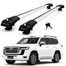 2X Roof Bars for Toyota LandCruiser Lc300 J300 2021-2025 Lockable Roof Rack Grey