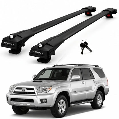2X Roof Bars for Toyota 4Runner N210 2003-2009 Lockable Roof Rack Black