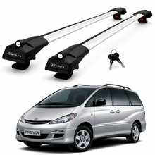 2X Roof Bars for Toyota Previa Xr30 2000-2006 Lockable Roof Rack Cross Bars Grey