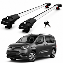 2X Roof Bars for Toyota Proace City 2021-2022 Lockable Roof Rack Cross Bars Grey