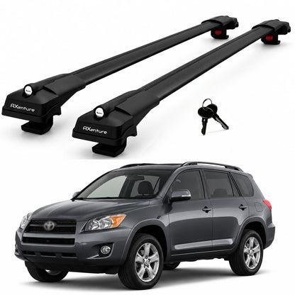 2X Roof Bars for Toyota Rav4 Xa30 2006–2012 Lockable Roof Rack Cross Bars Black