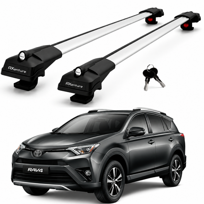 2X Roof Bars for Toyota Rav4 Xa40 2013–2018 Lockable Roof Rack Cross Bars Grey