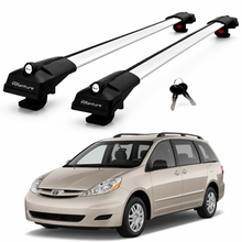 2X Roof Bars for Toyota Sienna Xl20 2004-2010 Lockable Roof Rack Cross Bars Grey