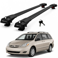 2X Roof Bars for Toyota Sienna Xl20 2004-2010 Lockable Roof Rack Cross Bar Black