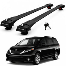 2X Roof Bars for Toyota Sienna Xl30 2011-2020 Lockable Roof Rack Cross Bar Black