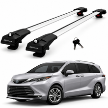 2X Roof Bars for Toyota Sienna Xl40 2021-2026 Lockable Roof Rack Cross Bars Grey