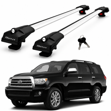 2X Roof Bars for Toyota Sequoia Xk60 2008-2022 Lockable Roof Rack Cross Bar Grey