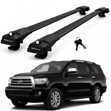 2X Roof Bars for Toyota Sequoia Xk60 2008-2022 Lockable Roof Rack Black