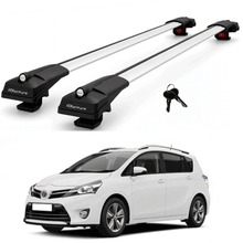 2X Roof Bars for Toyota Verso Ar20 2009–2018 Lockable Roof Rack Cross Bars Grey