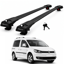 2X Roof Bars for Volkswagen Caddy Combi 2004-2020 Lockable Roof Rack Black