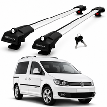 2X Roof Bars for Volkswagen Caddy Combi 2004-2020 Lockable Roof Rack Grey