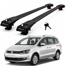 2X Roof Bars for Volkswagen Sharan 7N 2010–2023 Lockable Roof Rack Black