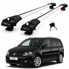 2X Roof Bars for Volkswagen Touran 2002–2015 Lockable Roof Rack Cross Bars Grey