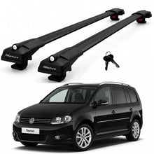 2X Roof Bars for Volkswagen Touran 2002–2015 Lockable Roof Rack Cross Bars Black