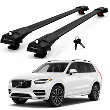 2X Roof Bars for Volvo Xc90 Momentum 2015-2018 Lockable Roof Rack Black