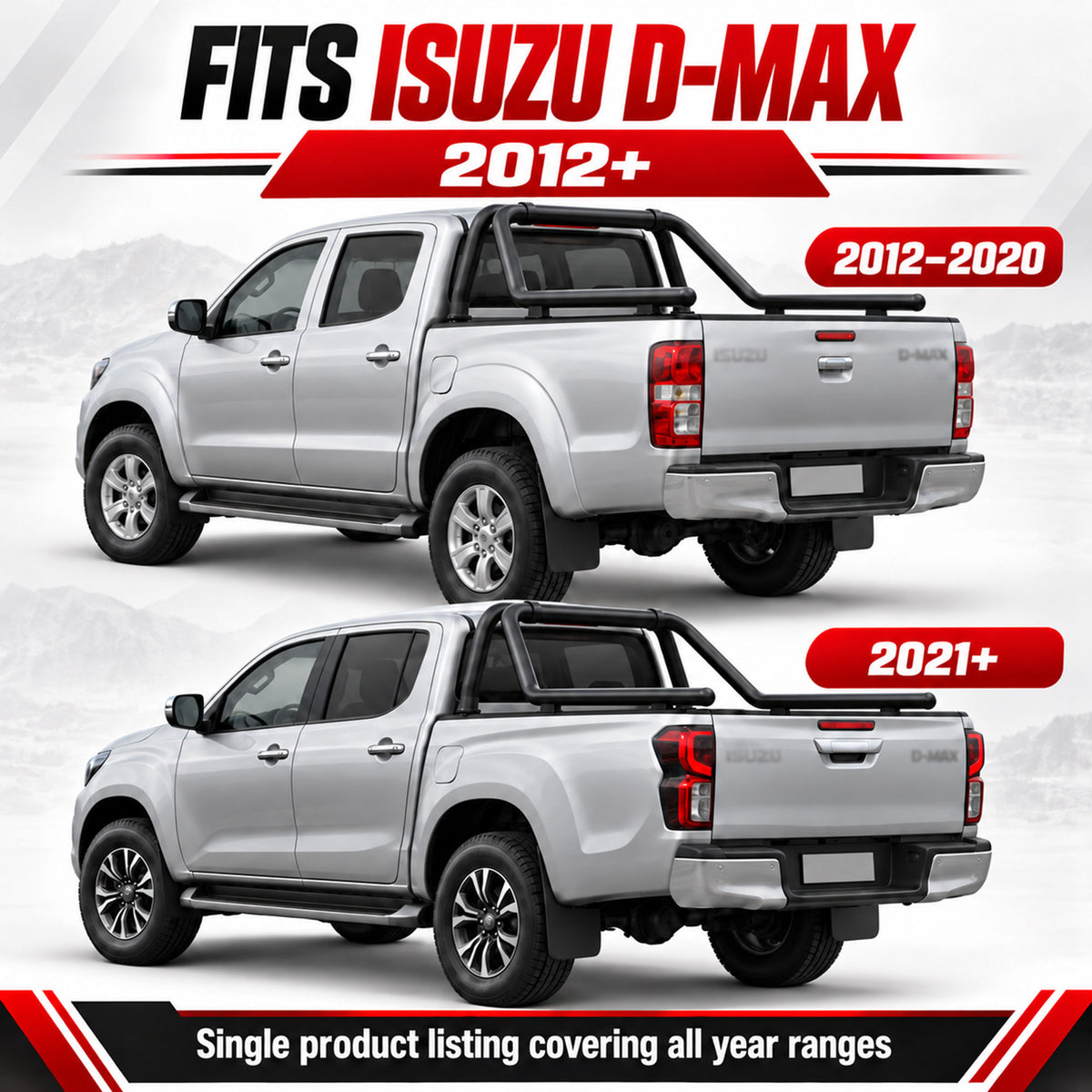 Roll Bar for Isuzu D-Max 2012+ Pickup Sports Bar Black Steel 60mm