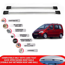 Roof Rack Cross Bars for Mercedes Vaneo W414 2002-2005 Lockable Bars 2 Pcs Grey