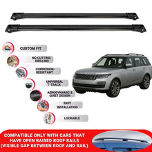 Roof Rack Cross Bars for Land Rover Range Rover Vogue 2002-2012 Lockable 2 Pcs Black
