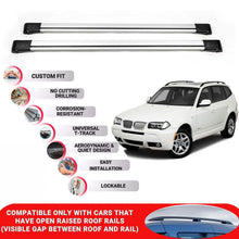 Roof Rack Cross Bars for Bmw X3 E83 2003-2010 Lockable Roof Bars 2 Pcs Grey