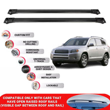 Roof Rack Cross Bars for Toyota Rav4 2005-2012 Lockable Roof Bars 2 Pcs Black