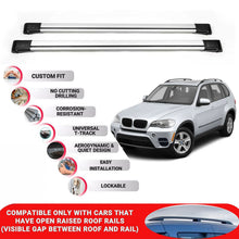 Roof Rack Cross Bars for Bmw X5 E70 2007-2013 Lockable Roof Bars 2 Pcs Grey