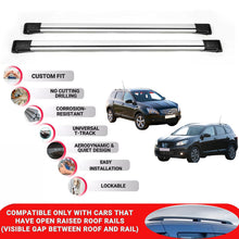 Roof Rack Cross Bars for Nissan Qashqai J10 2007-2013 Lockable Roof Bars 2 Pcs Grey