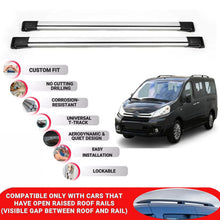 Roof Rack Cross Bars for Citroen Jumpy 2007-2016 Lockable Roof Bars 2 Pcs Grey