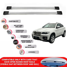 Roof Rack Cross Bars for Bmw X6 E71-E72 2008-2014 Lockable Roof Bars 2 Pcs Grey