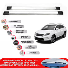 Roof Rack Cross Bars for Lexus Rx 350-450 2009-2015 Lockable Roof Bars 2 Pcs Grey