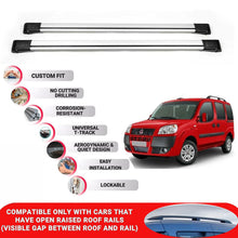 Roof Rack Cross Bars for Fiat Doblo 2000-2009 Lockable Roof Bars 2 Pcs Grey