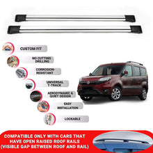 Roof Rack Cross Bars for Fiat Doblo 2010-2022 Lockable Roof Bars 2 Pcs Grey