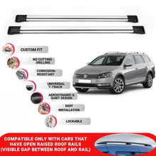 Roof Rack Cross Bars for Vw Passat Alltrack 2012-2015 Lockable Roof Bars 2 Pcs Grey