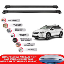 Roof Rack Cross Bars for Subaru Xv 2012-2016 Lockable Roof Bars 2 Pcs Black