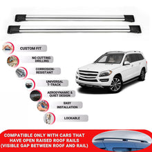 Roof Rack Cross Bars for Mercedes Gl X166 2013-2016 Lockable Roof Bars 2 Pcs Grey