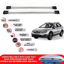 Roof Rack Cross Bars for Subaru Xv Crosstek 2013-2017 Lockable Roof Bars 2 Pcs Grey