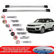 Roof Rack Cross Bars for Land Rover Range Rover Sport 2014-2022 Lockable 2 Pcs Grey