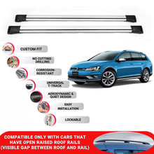 Roof Rack Cross Bars for Vw Golf Alltrack(Canada) 2015-2020 Lockable 2 Pcs Grey