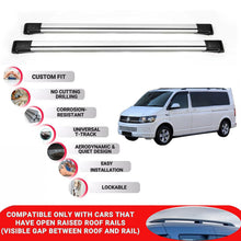 Roof Rack Cross Bars for Vw Multivan T6 2015-2024 Lockable Roof Bars 2 Pcs Grey