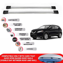 Roof Rack Cross Bars for Nissan Rogue Sport 2017-2022 Lockable Roof Bars 2 Pcs Grey