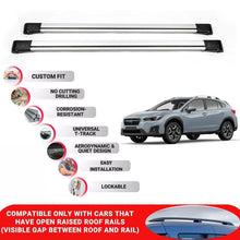 Roof Rack Cross Bars for Subaru Xv 2017-2023 Lockable Roof Bars 2 Pcs Grey