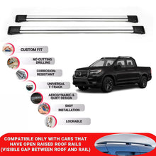 Roof Rack Cross Bars for Honda Ridgeline 2017-2024 Lockable Roof Bars 2 Pcs Grey