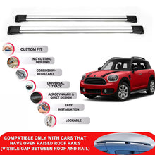 Roof Rack Cross Bars for Mini Countryman 2017-2024 Lockable Bars 2 Pcs Grey