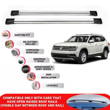 Roof Rack Cross Bars for Vw Atlas 2017+ Lockable Roof Bars 2 Pcs Grey