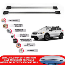 Roof Rack Cross Bars for Subaru Crosstrek 2019-2023 Lockable Roof Bars 2 Pcs Grey