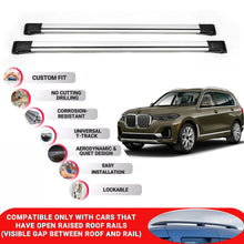 Roof Rack Cross Bars for Bmw X7 G07 2019 Onwards Lockable Roof Bars 2 Pcs Grey