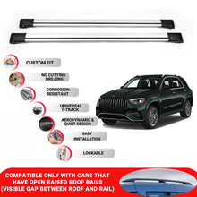 Roof Rack Cross Bars for Mercedes Gle V167 2019+ Lockable Roof Bars 2 Pcs Grey