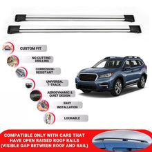 Roof Rack Cross Bars for Subaru Ascent 2019+ Lockable Roof Bars 2 Pcs Grey