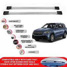 Roof Rack Cross Bars for Mercedes Gls X167 2020+ Lockable Roof Bars 2 Pcs Grey