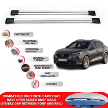 Roof Rack Cross Bars for Cupra Formentor 2021+ Lockable Roof Bars 2 Pcs Grey